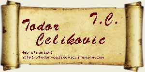 Todor Čeliković vizit kartica